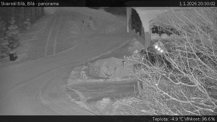 Skiareál Bílá - Bílá - panorama - 1.1.2026 v 20:30
