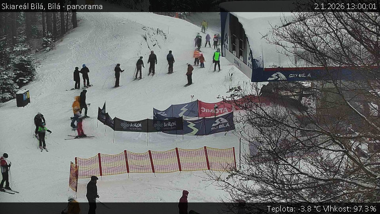 Skiareál Bílá - Bílá - panorama - 2.1.2026 v 13:00