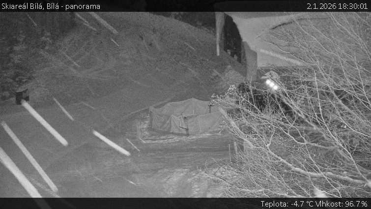 Skiareál Bílá - Bílá - panorama - 2.1.2026 v 18:30