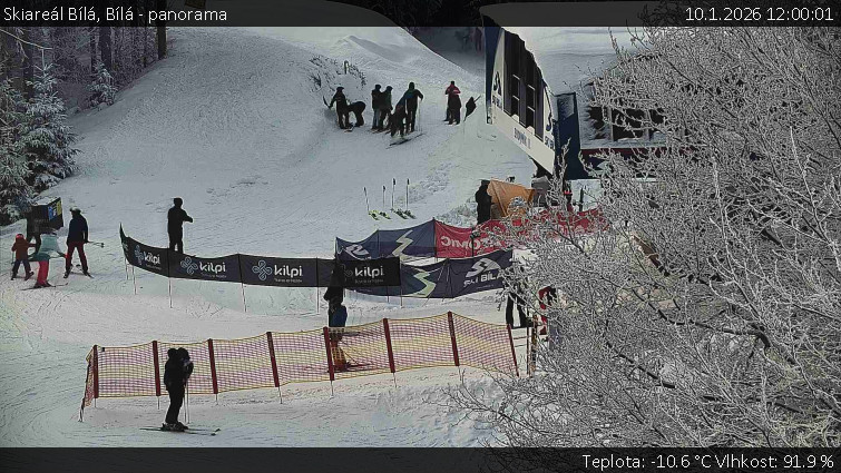Skiareál Bílá - Bílá - panorama - 10.1.2026 v 12:00