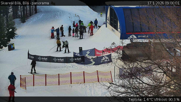 Skiareál Bílá - Bílá - panorama - 17.1.2026 v 09:00