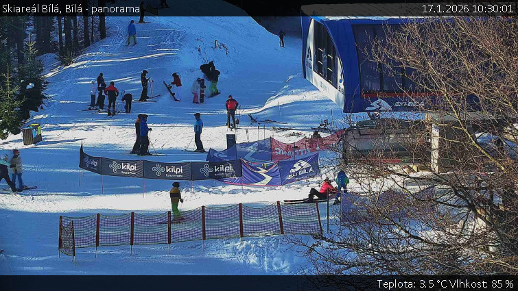 Skiareál Bílá - Bílá - panorama - 17.1.2026 v 10:30