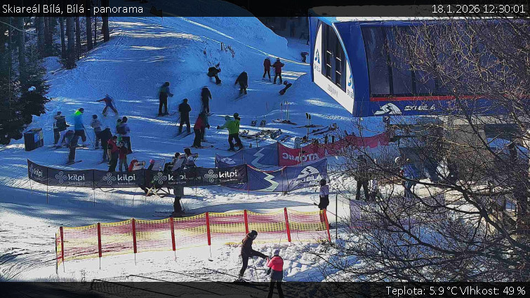 Skiareál Bílá - Bílá - panorama - 18.1.2026 v 12:30
