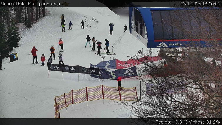 Skiareál Bílá - Bílá - panorama - 23.1.2026 v 13:00