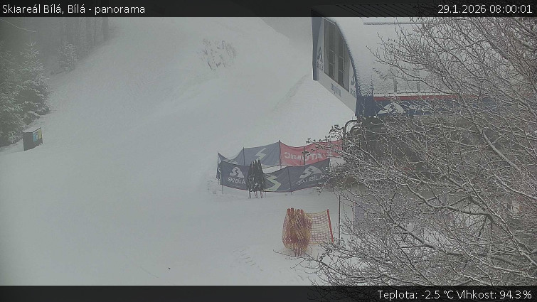Skiareál Bílá - Bílá - panorama - 29.1.2026 v 08:00