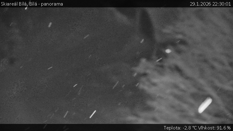 Skiareál Bílá - Bílá - panorama - 29.1.2026 v 22:30