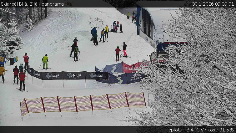 Skiareál Bílá - Bílá - panorama - 30.1.2026 v 09:30