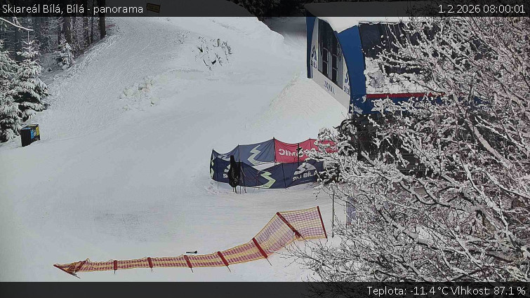 Skiareál Bílá - Bílá - panorama - 1.2.2026 v 08:00