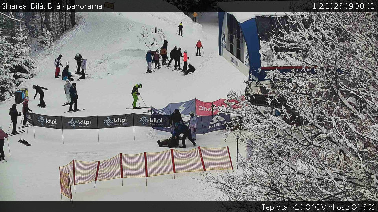 Skiareál Bílá - Bílá - panorama - 1.2.2026 v 09:30