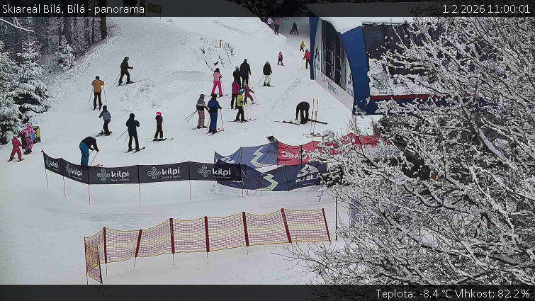 Skiareál Bílá - Bílá - panorama - 1.2.2026 v 11:00