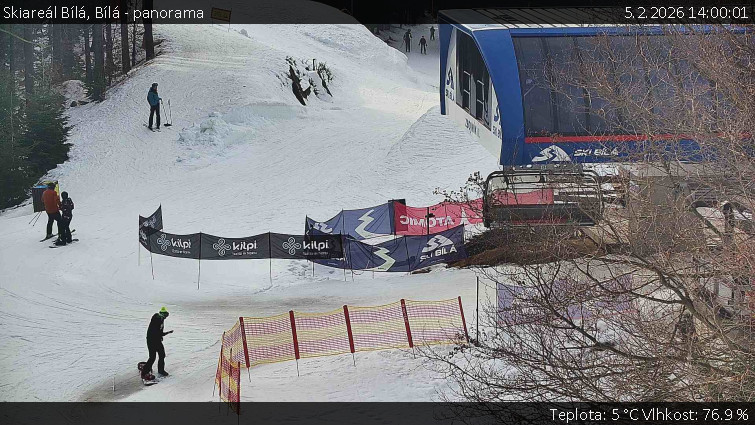 Skiareál Bílá - Bílá - panorama - 5.2.2026 v 14:00