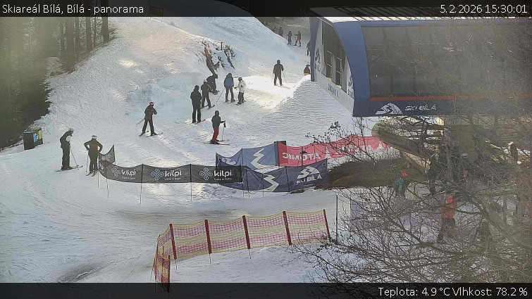 Skiareál Bílá - Bílá - panorama - 5.2.2026 v 15:30