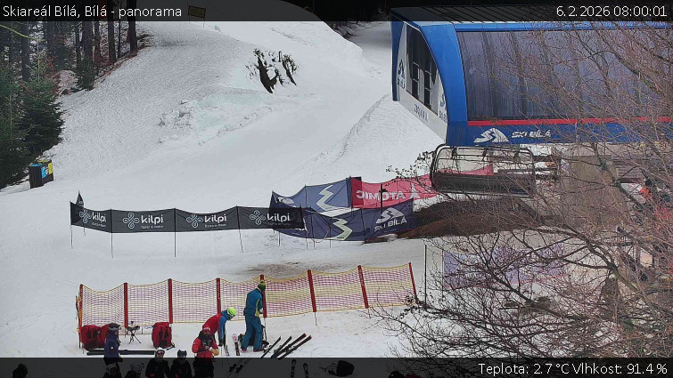 Skiareál Bílá - Bílá - panorama - 6.2.2026 v 08:00