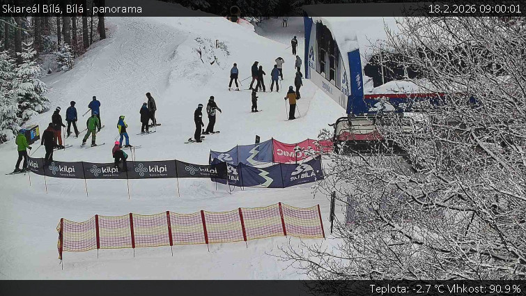 Skiareál Bílá - Bílá - panorama - 18.2.2026 v 09:00
