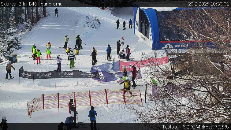 Skiareál Bílá - Bílá - panorama - 20.2.2026 v 10:30