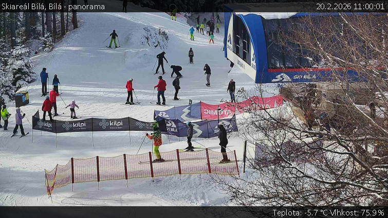 Skiareál Bílá - Bílá - panorama - 20.2.2026 v 11:00