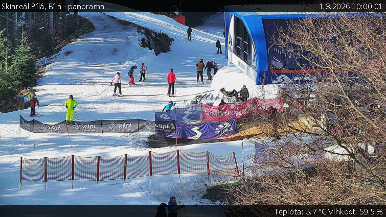 Skiareál Bílá - Bílá - panorama - 1.3.2026 v 10:00