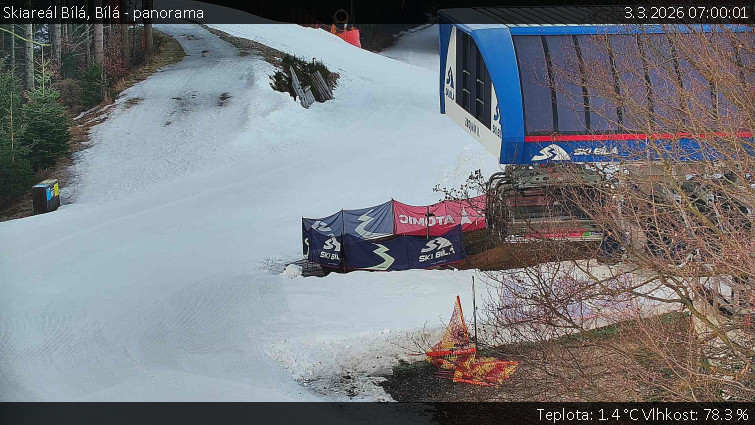 Skiareál Bílá - Bílá - panorama - 3.3.2026 v 07:00