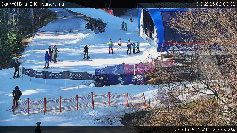 Skiareál Bílá - Bílá - panorama - 3.3.2026 v 09:00