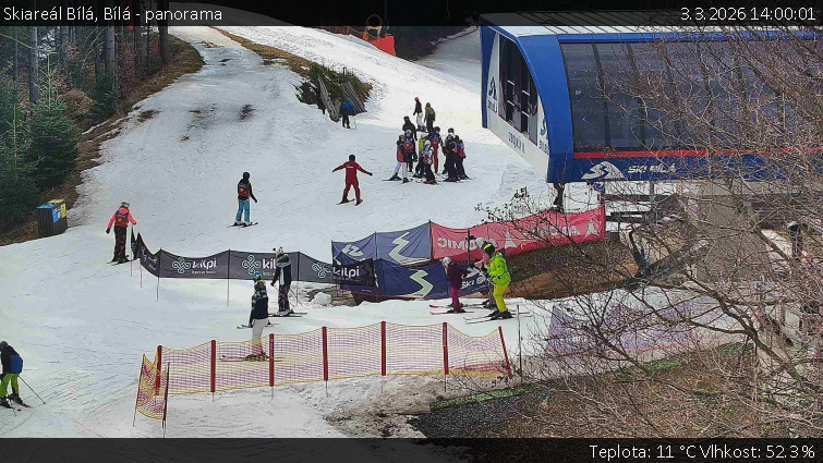 Skiareál Bílá - Bílá - panorama - 3.3.2026 v 14:00