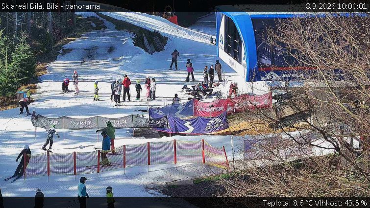 Skiareál Bílá - Bílá - panorama - 8.3.2026 v 10:00