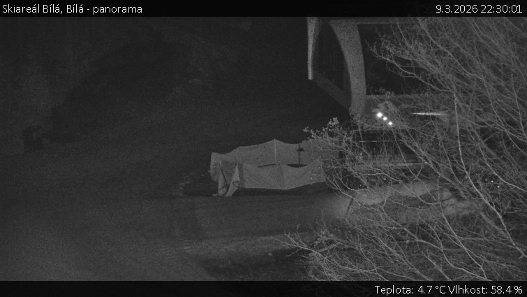 Skiareál Bílá - Bílá - panorama - 9.3.2026 v 22:30