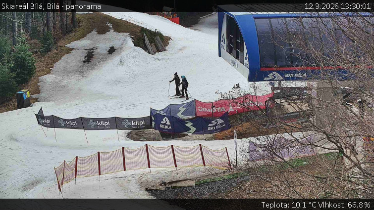 Skiareál Bílá - Bílá - panorama - 12.3.2026 v 13:30