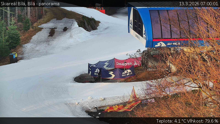 Skiareál Bílá - Bílá - panorama - 13.3.2026 v 07:00