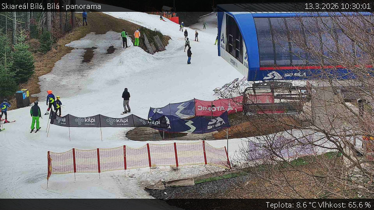Skiareál Bílá - Bílá - panorama - 13.3.2026 v 10:30