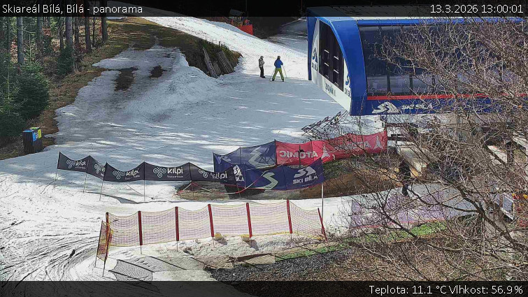 Skiareál Bílá - Bílá - panorama - 13.3.2026 v 13:00