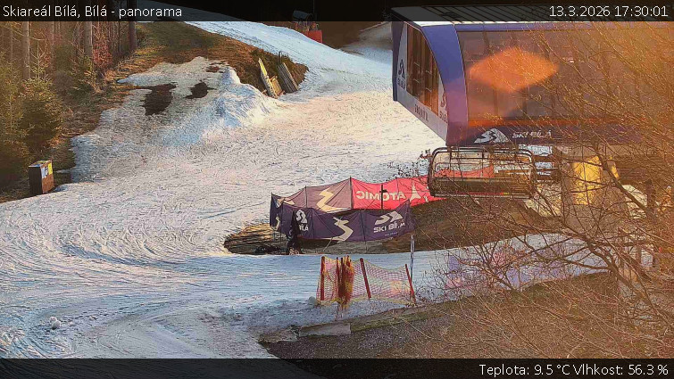 Skiareál Bílá - Bílá - panorama - 13.3.2026 v 17:30