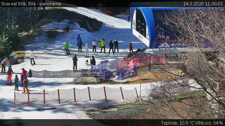 Skiareál Bílá - Bílá - panorama - 14.3.2026 v 11:00