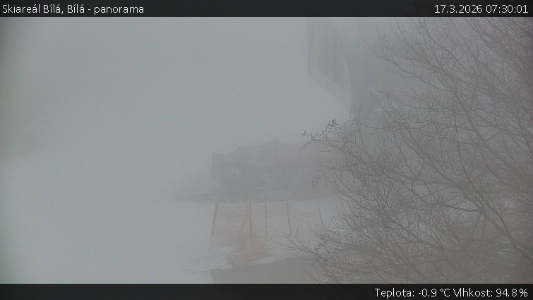 Skiareál Bílá - Bílá - panorama - 17.3.2026 v 07:30