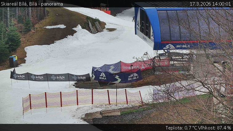 Skiareál Bílá - Bílá - panorama - 17.3.2026 v 14:00