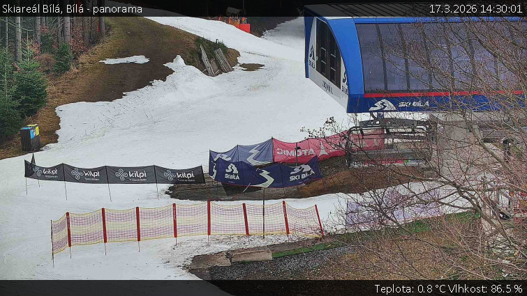 Skiareál Bílá - Bílá - panorama - 17.3.2026 v 14:30