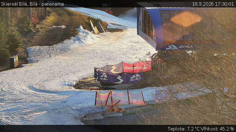 Skiareál Bílá - Bílá - panorama - 18.3.2026 v 17:30