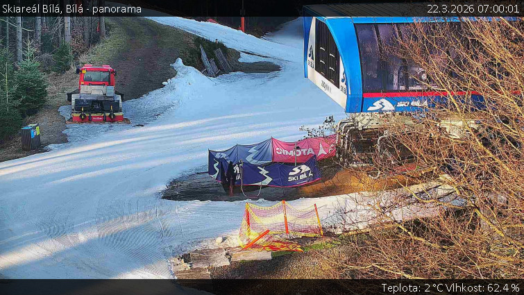 Skiareál Bílá - Bílá - panorama - 22.3.2026 v 07:00