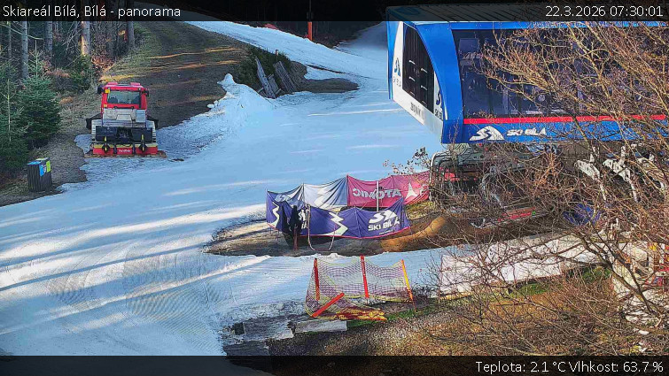 Skiareál Bílá - Bílá - panorama - 22.3.2026 v 07:30