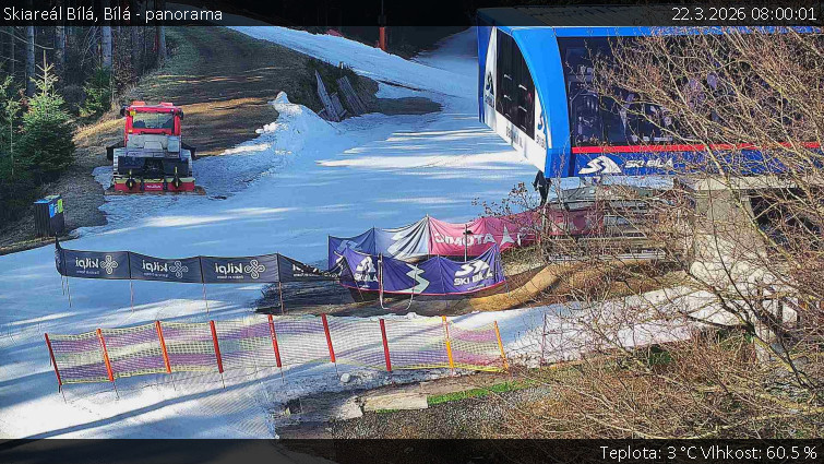 Skiareál Bílá - Bílá - panorama - 22.3.2026 v 08:00
