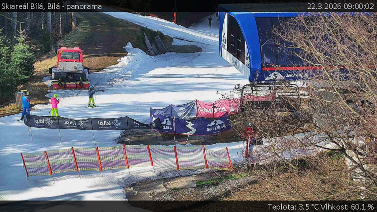 Skiareál Bílá - Bílá - panorama - 22.3.2026 v 09:00