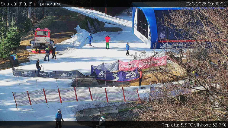 Skiareál Bílá - Bílá - panorama - 22.3.2026 v 09:30