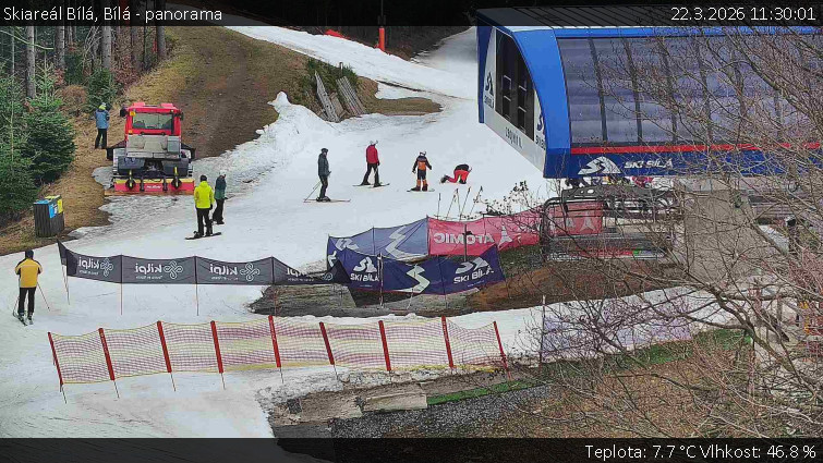 Skiareál Bílá - Bílá - panorama - 22.3.2026 v 11:30