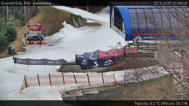 Skiareál Bílá - Bílá - panorama - 22.3.2026 v 13:00