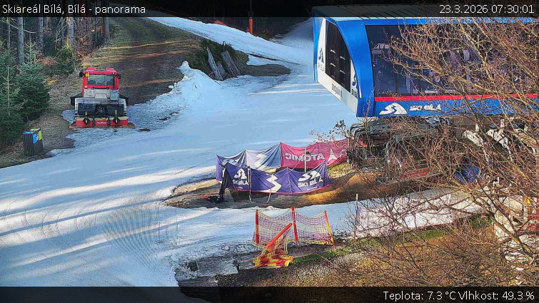 Skiareál Bílá - Bílá - panorama - 23.3.2026 v 07:30