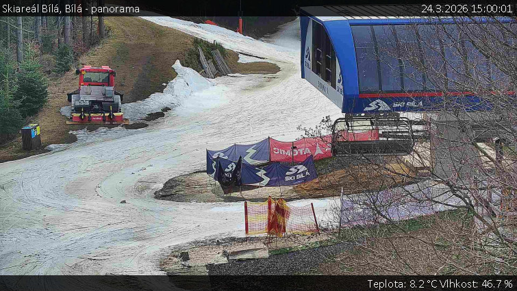 Skiareál Bílá - Bílá - panorama - 24.3.2026 v 15:00