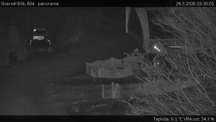 Skiareál Bílá - Bílá - panorama - 24.3.2026 v 19:30