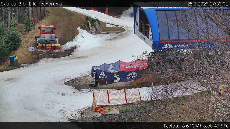 Skiareál Bílá - Bílá - panorama - 25.3.2026 v 17:30