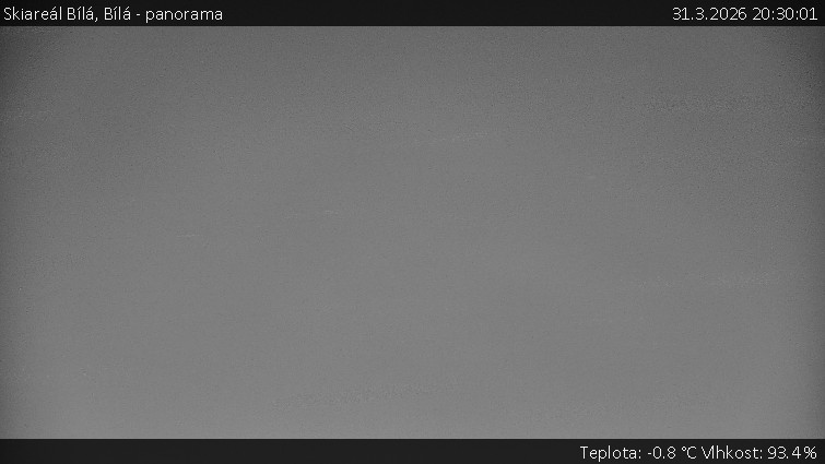 Skiareál Bílá - Bílá - panorama - 31.3.2026 v 20:30