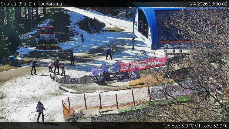 Skiareál Bílá - Bílá - panorama - 3.4.2026 v 13:00