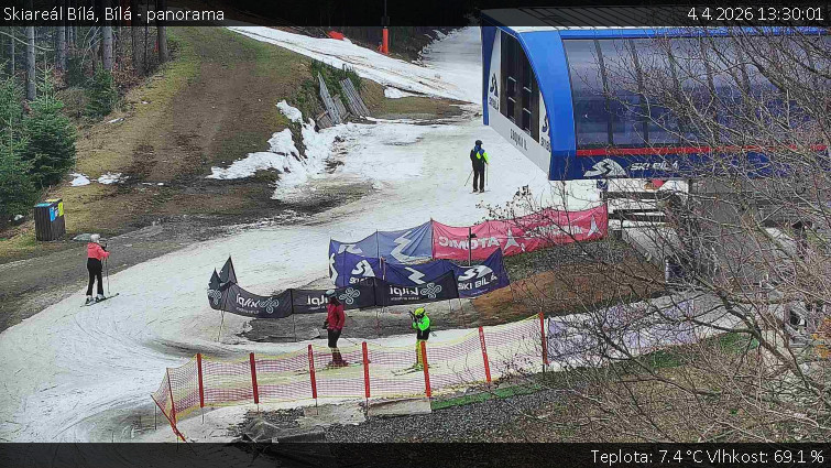 Skiareál Bílá - Bílá - panorama - 4.4.2026 v 13:30